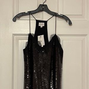 COPY - Cami NYC black sequin camisole. Size Small